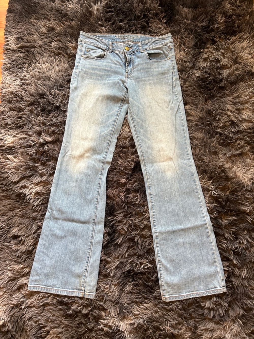 Light Wash Women's Boyfriend Jeans - American Eagle 12 X-Long